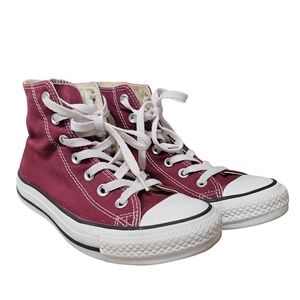 Converse high tops, maroon, Men's 5, women's 7